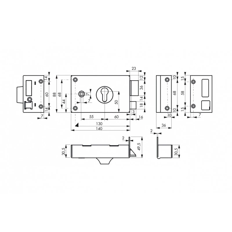 Boîtier CP à Fouillot 140 X 88 Mm Droite 85110 2 Boîtier CP à Fouillot 140 X 88 Mm Droite 85110 – Image 2
