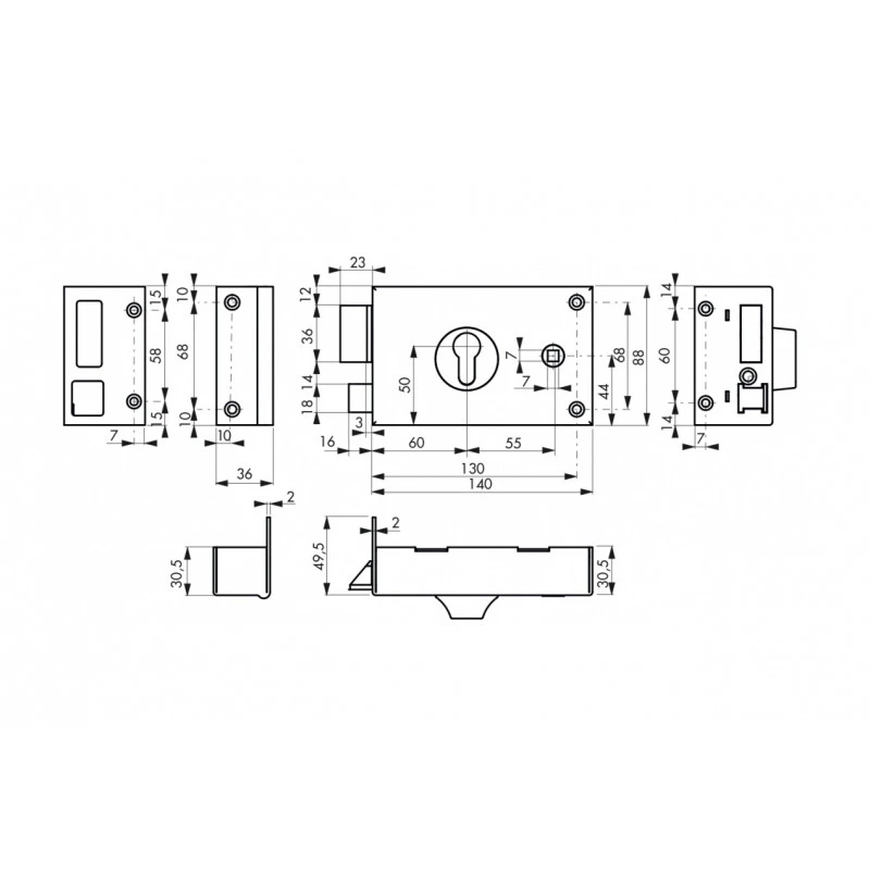 Boîtier CP à Fouillot 140 X 88 Mm Gauche 85120 2 Boîtier CP à Fouillot 140 X 88 Mm Gauche 85120 – Image 2