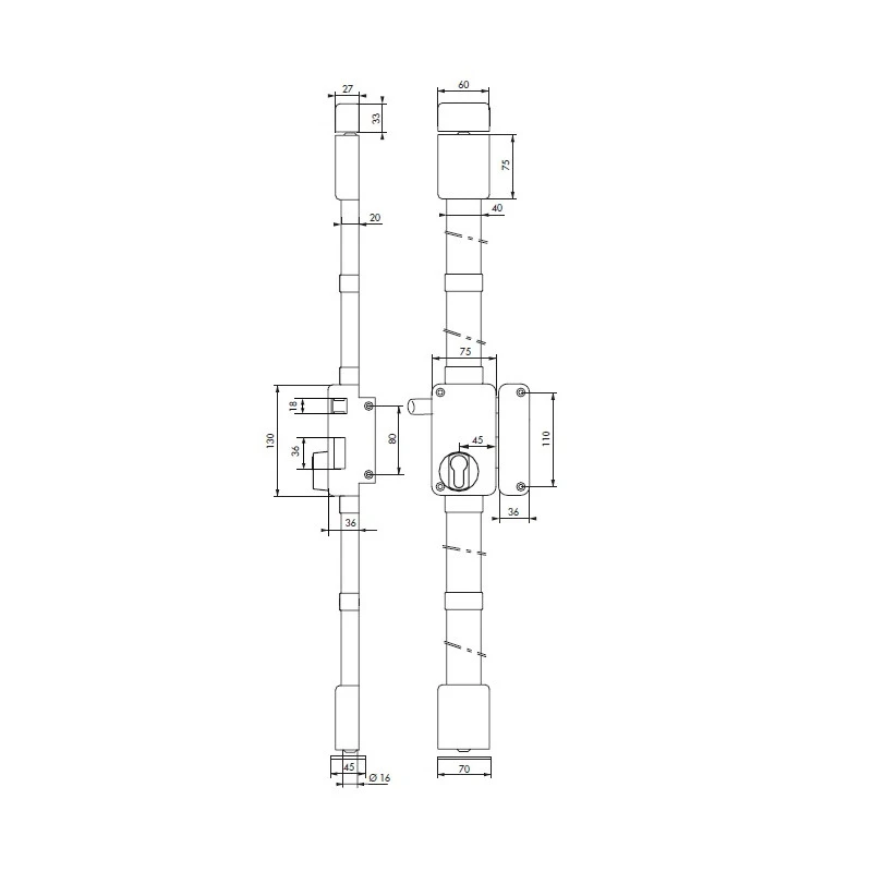 Boîtier De Serrure BELUGA CP Blanche à Tirage 75 X 130 Mm Droite 2 Boîtier De Serrure BELUGA CP Blanche à Tirage 75 X 130 Mm Droite – Image 2