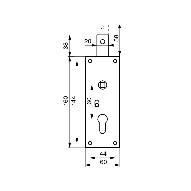 Boitier Vertical à Cylindre Profilé Carré 7 Mm 1 Point Haut 96566 2 Boitier Vertical à Cylindre Profilé Carré 7 Mm 1 Point Haut 96566 – Image 2