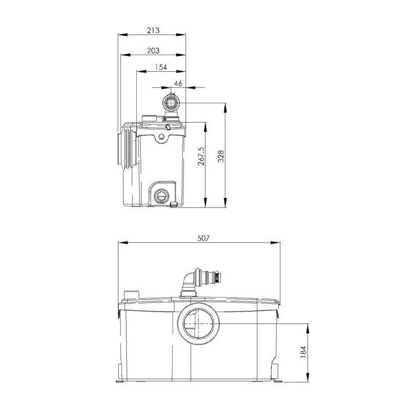 Broyeur WC 1100W 35°C SANIBESTPRO 3 Broyeur WC 1100W 35°C SANIBESTPRO – Image 3