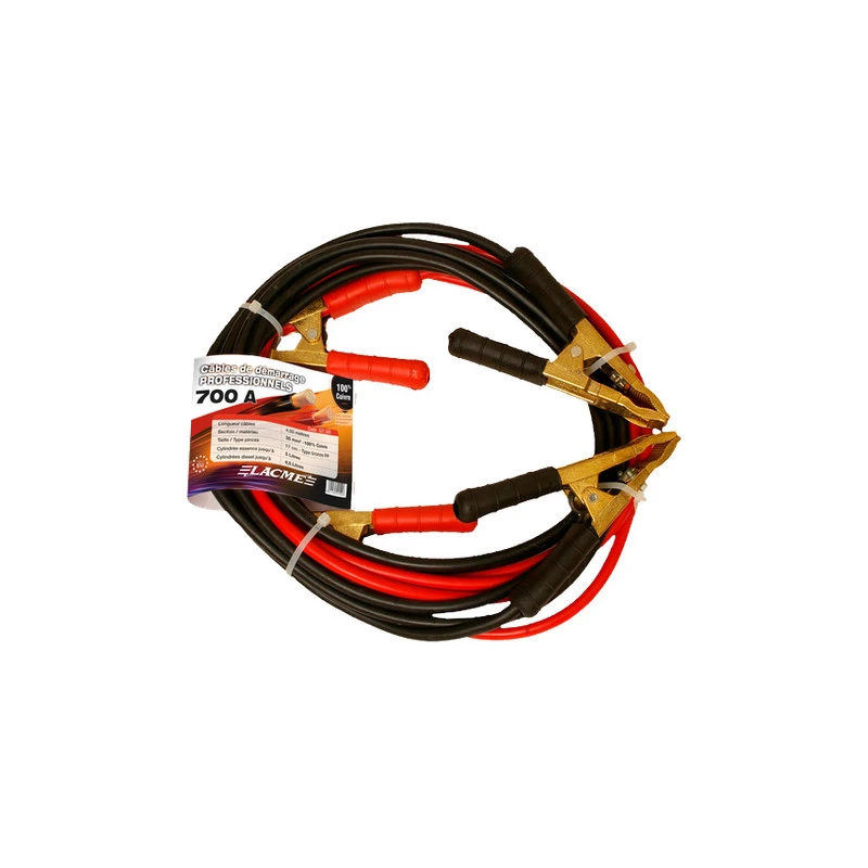 Câble De Démarrage Pour Batteries 12V 24V 4,5m 35 Mm2 700 A 2 Câble De Démarrage Pour Batteries 12V 24V 4,5m 35 Mm2 700 A – Image 2