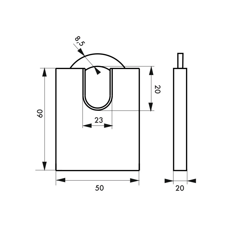 Cadenas QUADRA Anse Protégée 50 Mm 4 Clés Réversibles Nickel Satin 955 2 Cadenas QUADRA Anse Protégée 50 Mm 4 Clés Réversibles Nickel Satin 955 – Image 2