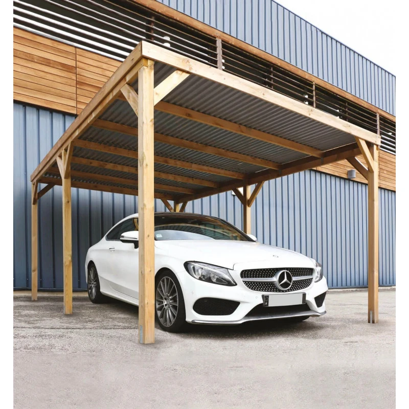 Carport 1998 SIERO Couvert Pour 1 Voiture Jardipolys 2 Carport 1998 SIERO Couvert Pour 1 Voiture Jardipolys – Image 2