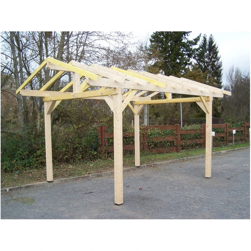 Carport Double Pente 1750 M² Avec Préparation Pour Couverture KA3550ST 1 Carport Double Pente 1750 M² Avec Préparation Pour Couverture KA3550ST