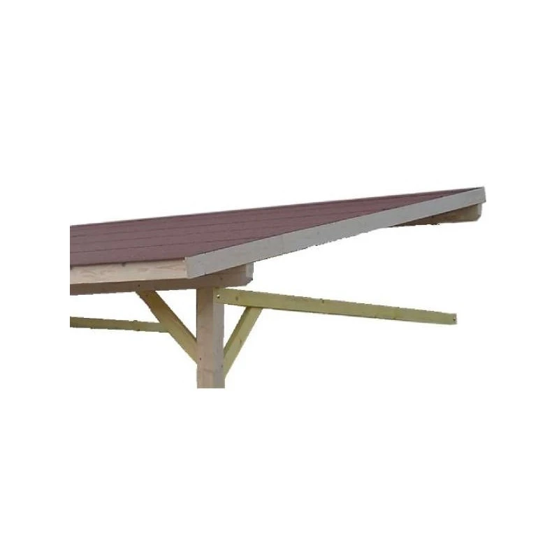 Carport En Bois Mural 2 Voitures 3 Poteaux 28,44 M2 AM4563BM 3 Carport En Bois Mural 2 Voitures 3 Poteaux 28,44 M2 AM4563BM – Image 3