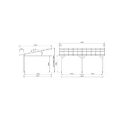 Carport En Bois Mural Monopente 45x632m Sans Couverture 3 Poteaux AM45 6 Carport En Bois Mural Monopente 45x632m Sans Couverture 3 Poteaux AM45 -Kobleo carport en bois mural monopente 45x632m sans couverture 3 poteaux am45 habrita foresta 2
