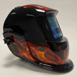 Scheppach Casque à Souder Automatique DIN 9 DIN 13 Motif Flamme AWH-500FL -Kobleo casque a souder automatique din 9 din 13 motif flamme awh 500fl 2