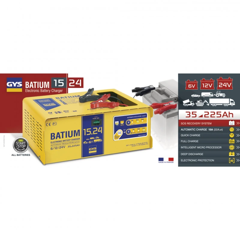 Chargeur Batterie Batium 15.24 Automatique 35 à 225Ah Gys 6 Chargeur Batterie Batium 15.24 Automatique 35 à 225Ah Gys – Image 6