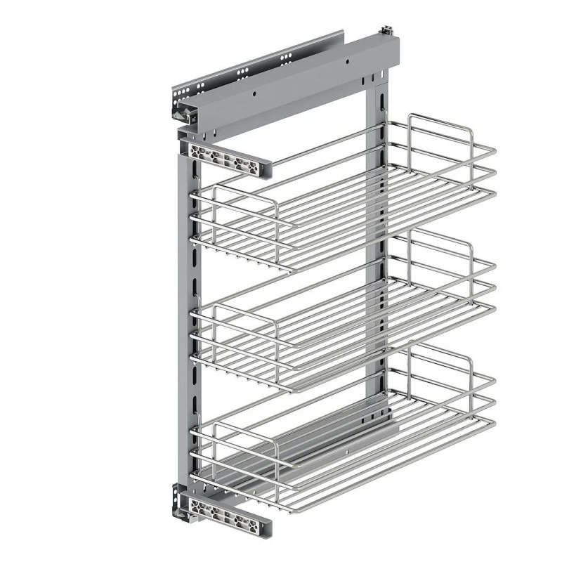 Chariot Coulissant Emuca Suprastar 300mm Avec Soft Close Acier Chromé 1 Chariot Coulissant Emuca Suprastar 300mm Avec Soft Close Acier Chromé