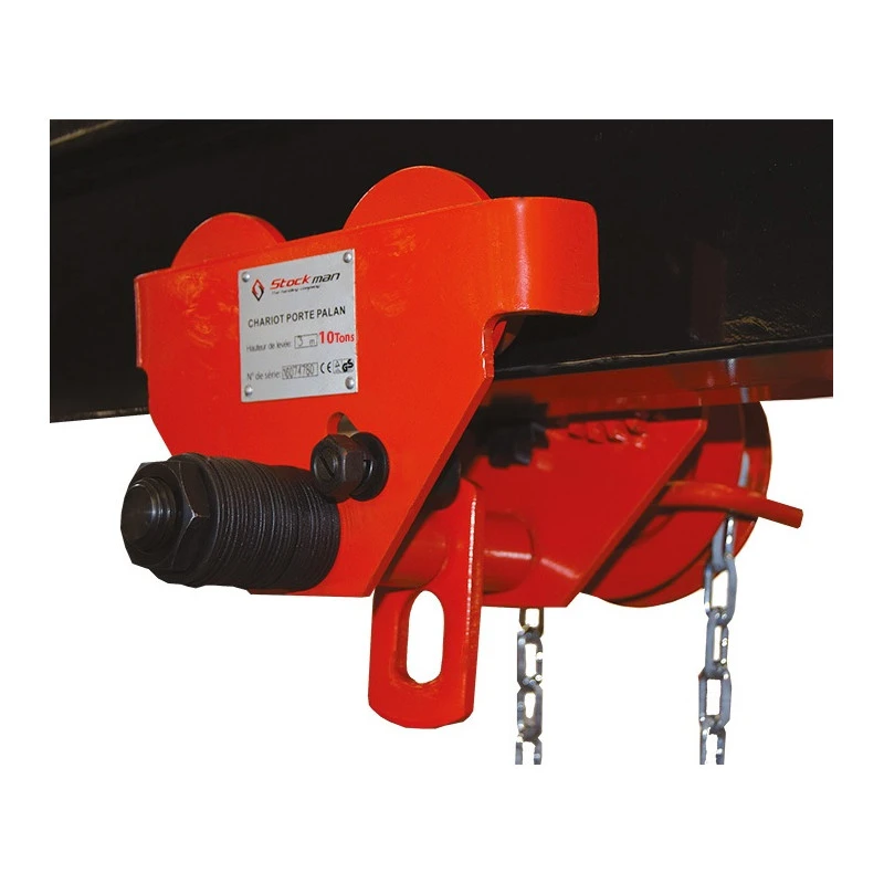 Chariot Porte-palan Manuel 10T En Acier GE100 Stockman 1 Chariot Porte-palan Manuel 10T En Acier GE100 Stockman