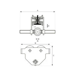 Chariot Porte Palan Manuel Mise En Place Rapide 3T PT30-A Stockman 7 Chariot Porte Palan Manuel Mise En Place Rapide 3T PT30-A Stockman -Kobleo chariot porte palan manuel mise en place rapide 3t pt30 a stockman 3