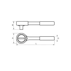 Bahco Cliquet Réversible Antidéflagrant 1/2" 245 Mm NSB242-16 -Kobleo cliquet reversible antideflagrant 1 2 245 mm nsb242 16 bahco 2