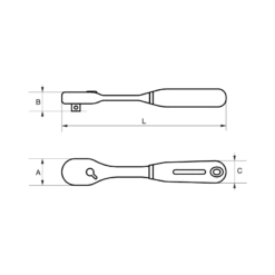 Bahco Cliquet Réversible Tête Fine 1/4'' Avec 72 Dents Et Un Angle D'action -Kobleo cliquet reversible tete fine 1 4 avec 72 dents et un angle d action 1 3