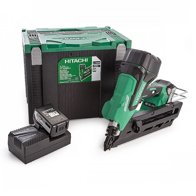 Hikoki Cloueur Batterie 18V 2x5Ah Li-Ion 50 90mm Coffret Hit-Case IV NR1890DB 1 Hikoki Cloueur Batterie 18V 2x5Ah Li-Ion 50 90mm Coffret Hit-Case IV NR1890DB