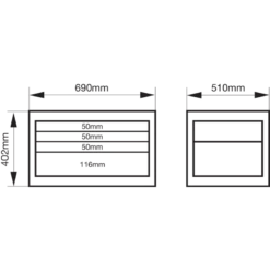 Bahco Coffre « Storage Hub » Premium E87 Gris 4 Tiroirs Charge 400 Kg 690x51 -Kobleo coffre storage hub premium e87 gris 4 tiroirs charge 400 kg 690x51 bahco 2