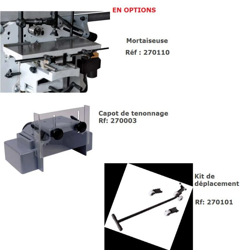 Combiné à Bois 5 Fonctions 250 Mm COM250 2 Combiné à Bois 5 Fonctions 250 Mm COM250 – Image 2
