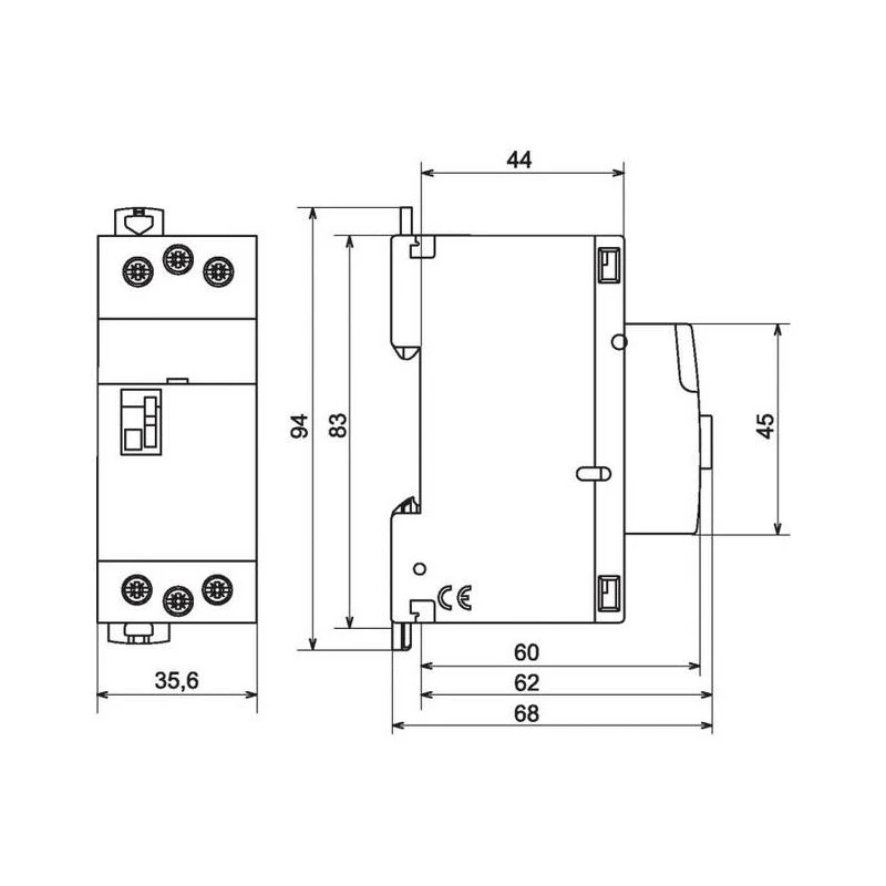 Legrand Contacteur De Puissance Avec Commande Manuelle Bipolaire 250 V~ 2 F 40 2 Legrand Contacteur De Puissance Avec Commande Manuelle Bipolaire 250 V~ 2 F 40 – Image 2