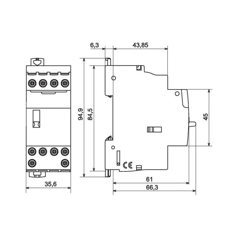 Legrand Contacteur De Puissance Avec Commande Manuelle Tétrapolaire 400 V~ 4 F 2 Legrand Contacteur De Puissance Avec Commande Manuelle Tétrapolaire 400 V~ 4 F – Image 2