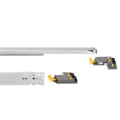 Emuca - Coulisses Silver à Sortie Totale Avec Amortie Et Crochet 290mm Acier Zingué - 3127105 -Kobleo coulisses pour tiroir silver 290mm acier zingue 3127105 emuca 5