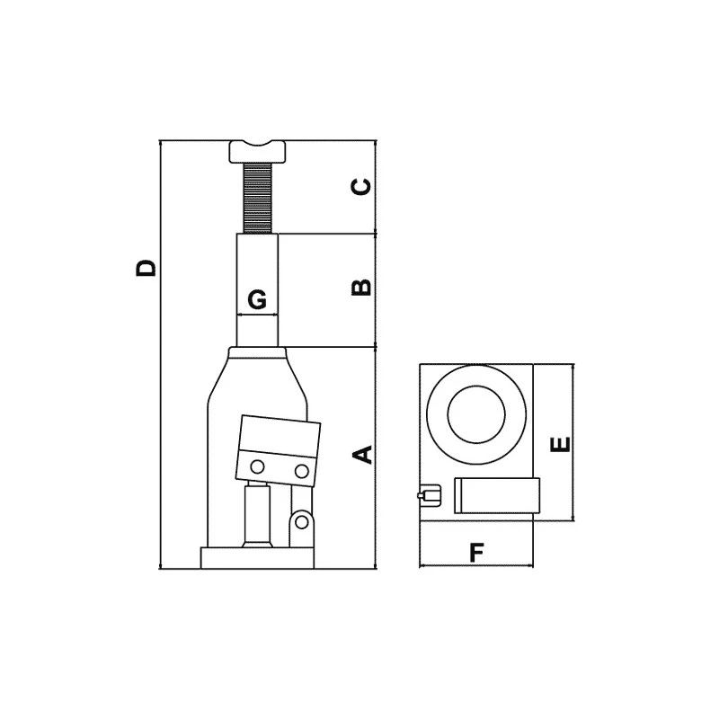 Cric Bouteille 12 Tonnes CP81121 2 Cric Bouteille 12 Tonnes CP81121 – Image 2