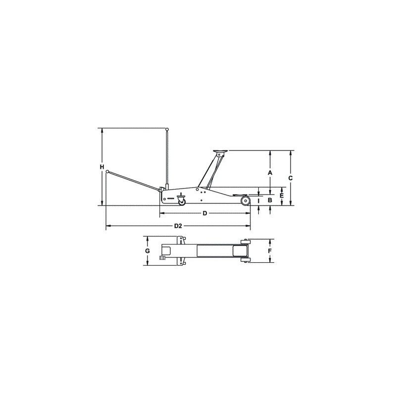 Cric Rouleur Hydraulique 1.5 Tonnes CP80015 2 Cric Rouleur Hydraulique 1.5 Tonnes CP80015 – Image 2