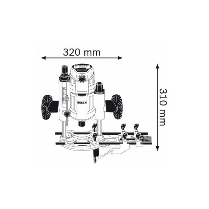 Défonceuse 1600W Avec Eclairage Led GOF 1600 CE 2 Défonceuse 1600W Avec Eclairage Led GOF 1600 CE – Image 2