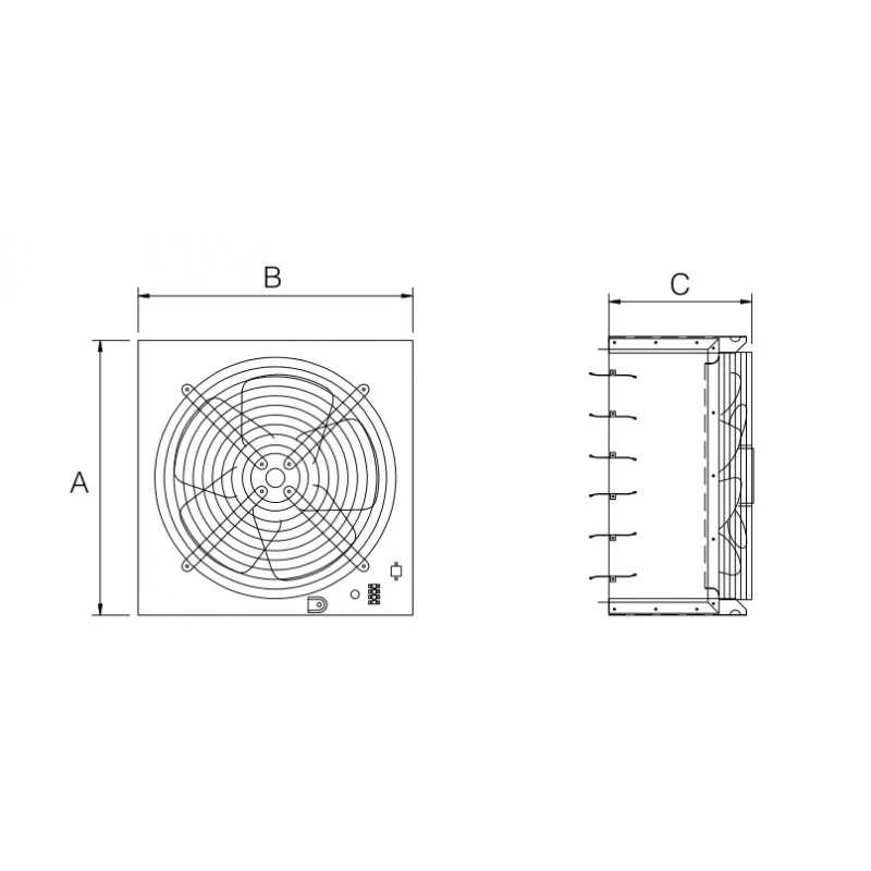Déstratificateur Caréné 184 W Débit 7200 M3/h Avec Thermostat DS 2 Déstratificateur Caréné 184 W Débit 7200 M3/h Avec Thermostat DS – Image 2
