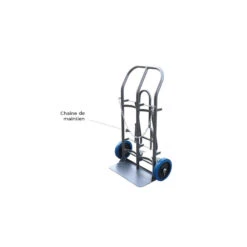 Afaire - Diable Porte 2 Bouteilles Avec Béquille Escamotable 200 kg -Kobleo diable porte 2 bouteilles sac200 rsb 200kg roues caoutchouc bleu 2