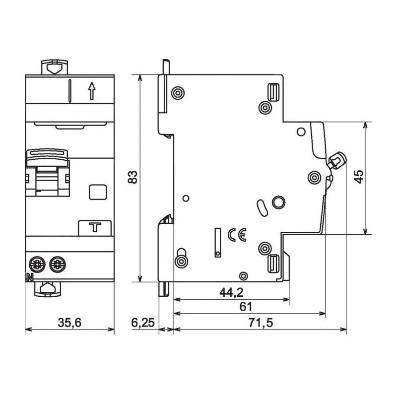 Legrand Disjoncteur Différentiel DX³ 4500 6 KA Courbe C Type AC 2 Modules Auto 3 Legrand Disjoncteur Différentiel DX³ 4500 6 KA Courbe C Type AC 2 Modules Auto – Image 3