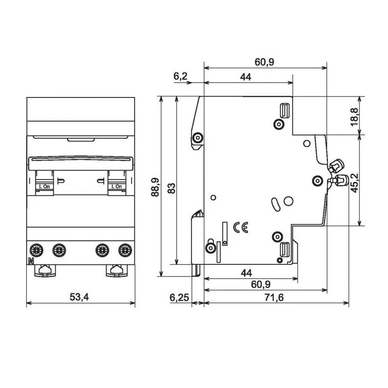 Legrand Disjoncteur DX³ 6000 10 KA Courbe C 3 Modules Auto/vis 20A 2 Legrand Disjoncteur DX³ 6000 10 KA Courbe C 3 Modules Auto/vis 20A – Image 2