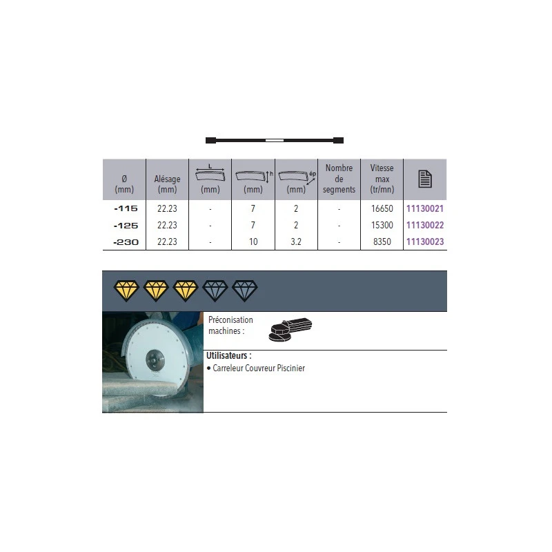 Disque Diamant Expert Speed D. 115 X 22,23 X H 7 2 Disque Diamant Expert Speed D. 115 X 22,23 X H 7 – Image 2