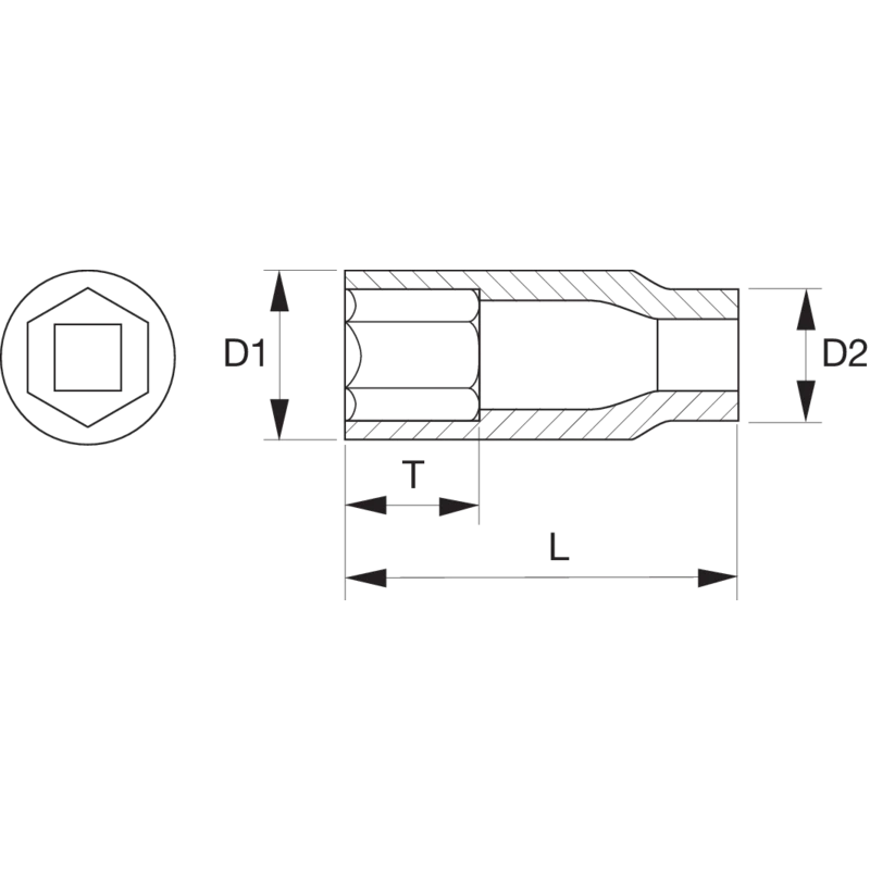 Bahco Douille à Choc Longue 6 Pans 3/4" 36 Mm Finition Phosphatée K8906M-36 2 Bahco Douille à Choc Longue 6 Pans 3/4" 36 Mm Finition Phosphatée K8906M-36 – Image 2