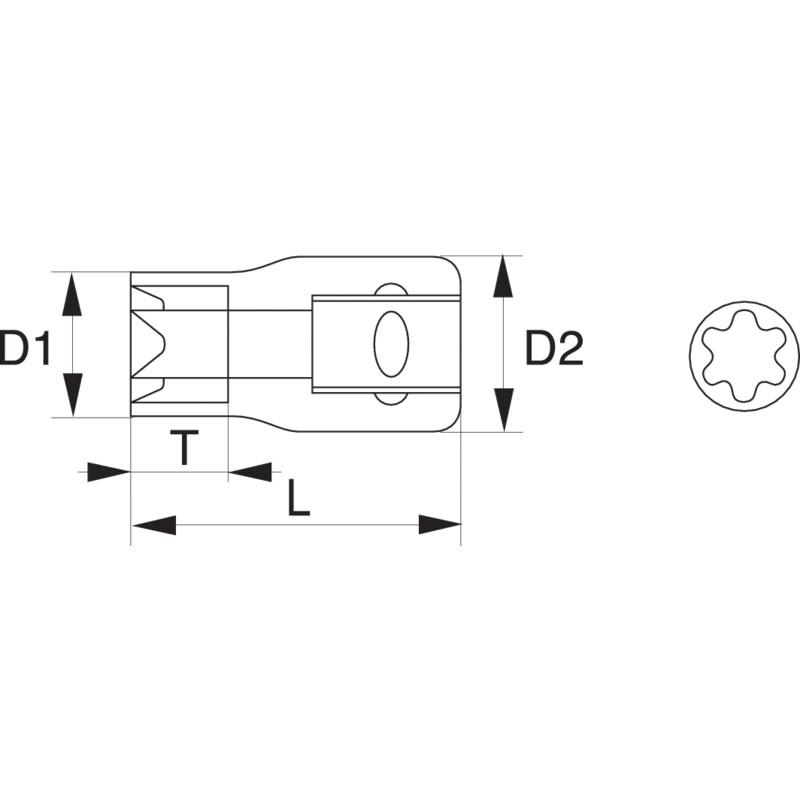 Bahco Douille à Choc TORX 1/2" E10 Finition Phosphatée K7801TORX-E10 2 Bahco Douille à Choc TORX 1/2" E10 Finition Phosphatée K7801TORX-E10 – Image 2