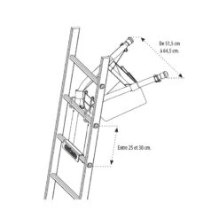 Ecarteur De Mur Télescopique 3 Positions Entraxe 25 à 30 Cm -Kobleo ecarteur de mur telescopique 3 positions entraxe 25 a 30 cm 2