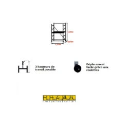 Echafaudage Pour Hauteur De Travail 3 M PARTNER -Kobleo echafaudage pour hauteur de travail 3 m partner 2