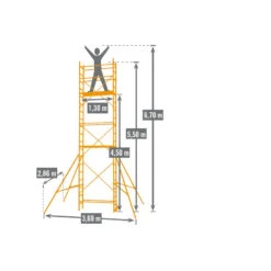 Echafaudage Pour Hauteur De Travail 6m70 STEN XL 6.70M -Kobleo echafaudage pour hauteur de travail 6m70 sten xl 6 70m 2