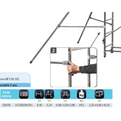 Echafaudage Pour Hauteur De Travail 6m70 STEN XL 6.70M -Kobleo echafaudage pour hauteur de travail 6m70 sten xl 6 70m 4