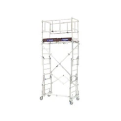 Echafaudage Roulant Télescopique Alu Plancher 154x60cm Haut Accès 4 M