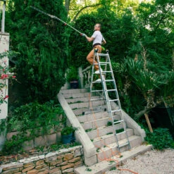 Echelle StablePRO3X7 Aluminium 3x7 Marches Hostrom -Kobleo echelle 3 plans stablepro 3x7 marches hauteur travail max 5 00m hostrom 4