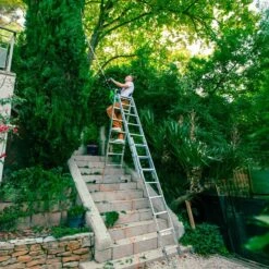 Echelle 3 Plans StablePRO 3x8 Marches Alu Hauteur Max X,xxm Hostrom -Kobleo echelle 3 plans stablepro 3x8 marches hauteur travail max 5 05m hostrom 4