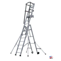 Echelle Autostable Tout Alu 8+5 Marches Hauteur D'accès Max 4,95 M