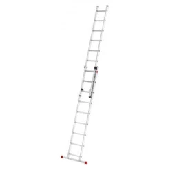 Echelle Coulissante à Main Hailo Profistep Duo 2 Plans 2x9 Marches Hauteur Max 5,15m