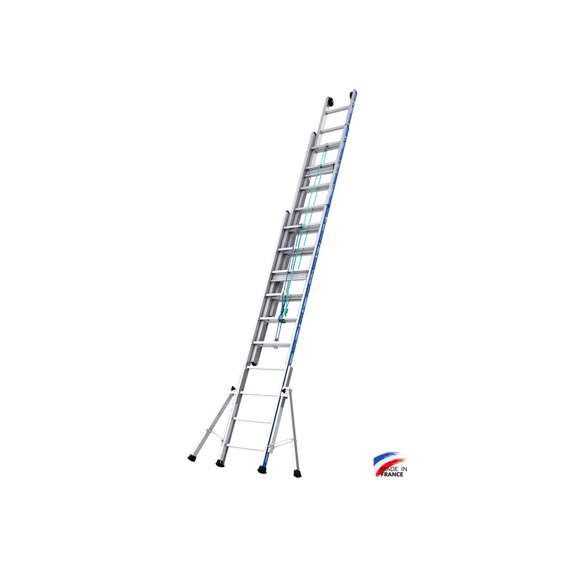 Echelle Coulisse à Corde 3x10 échelons Hauteur D'accès 78 M Platinium 1 Echelle Coulisse à Corde 3x10 échelons Hauteur D'accès 78 M Platinium