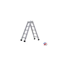 Echelle Double évasée Alu 2x5 Marches Hauteur D'accès 2,15 M