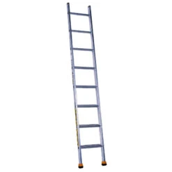 Echelle Simple à Marches 8 Barreaux 2m35 En Aluminium SM