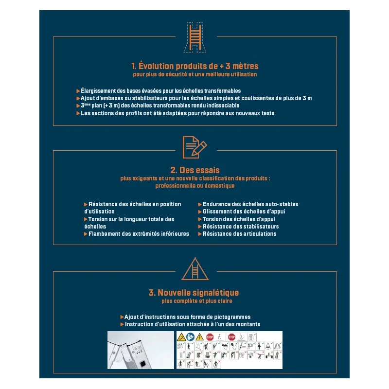 Echelle Simple En Aluminium 8 échelons Haut. D'accès 3,30m PRONOR 2 Echelle Simple En Aluminium 8 échelons Haut. D'accès 3,30m PRONOR – Image 2