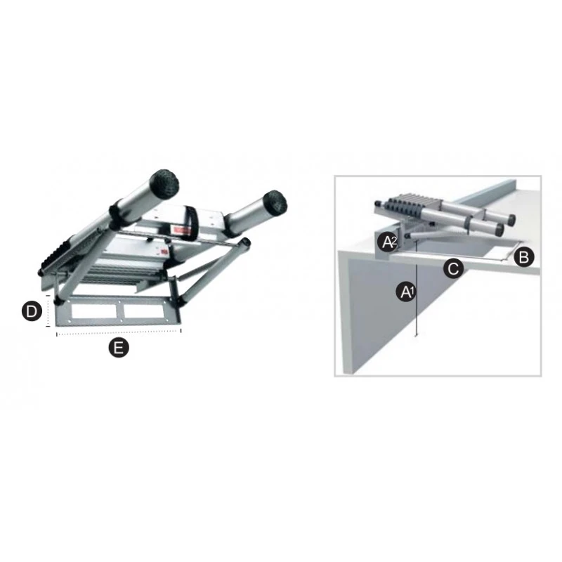 Echelle Télescopique Grenier LOFT MINI 235 245 M Trappe 520x600mm 9 Ma 9 Echelle Télescopique Grenier LOFT MINI 235 245 M Trappe 520x600mm 9 Ma – Image 9