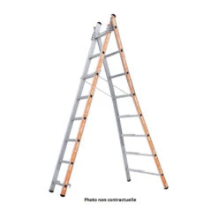 Echelle Transformable Alu Pronor 2x10 échelons Ht Accès 5,82m Tubesca