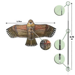 Effaroucheur Volant Ribimex Tenu Par Piquet Au Sol 1,75m D'envergure 7 Effaroucheur Volant Ribimex Tenu Par Piquet Au Sol 1,75m D'envergure -Kobleo effaroucheur volant ribimex tenu par piquet au sol 1 75m d envergure 2